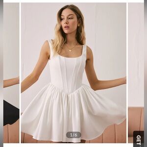 White corset mini dress